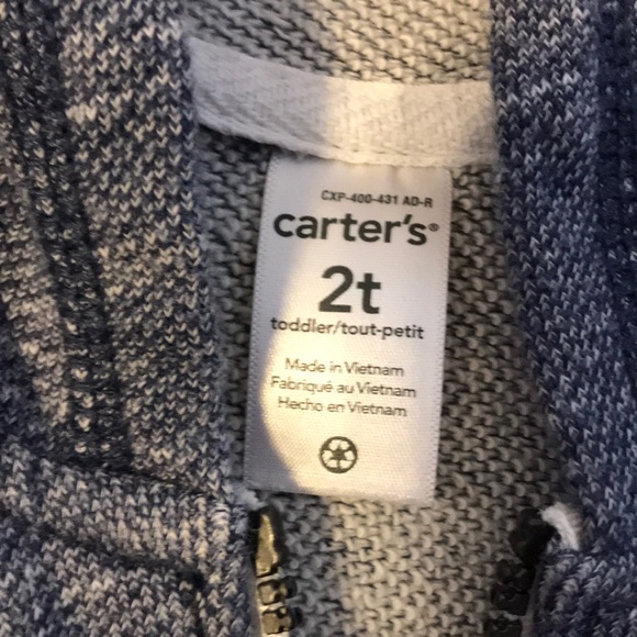 Carter’s 2T 2 piece Jogger set full zip hoodie and sweat pants - Picture 4 of 5